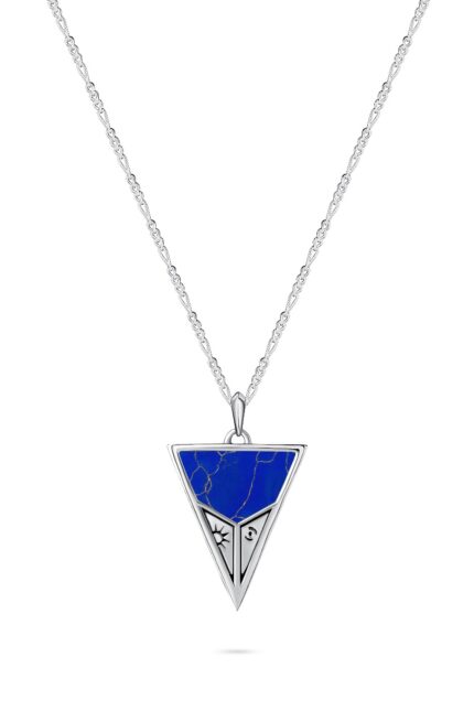 Blue Triangle Necklace