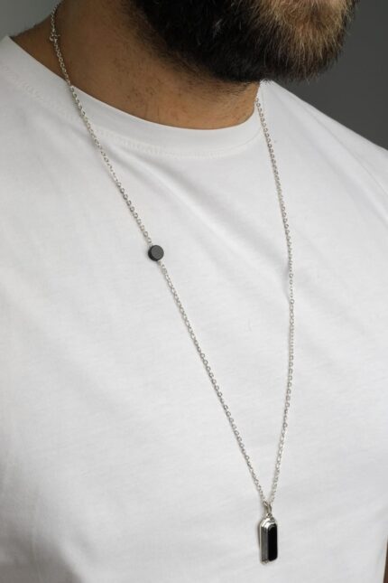 New Onyx Bar Necklace