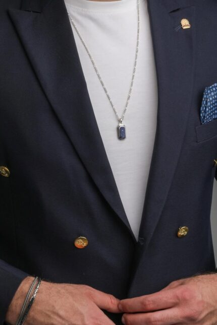 New Lapis Bar Necklace